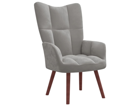 Silla de relajación VIDAXL Gris Terciopelo (61.5x69x95.5 cm)