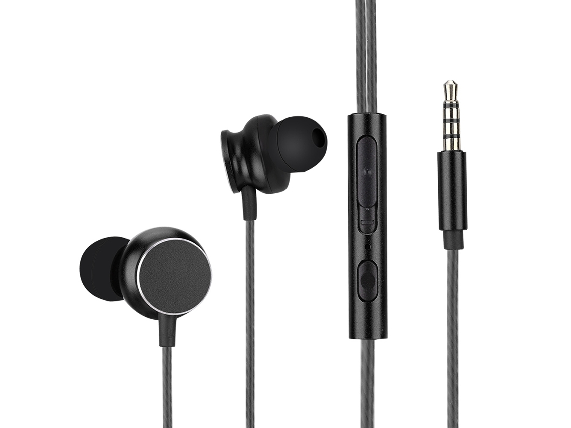 Auriculares Intrauditivos De Metal Cableados De 45° Con Sonido Hifi, Micrófono Y Control Remoto