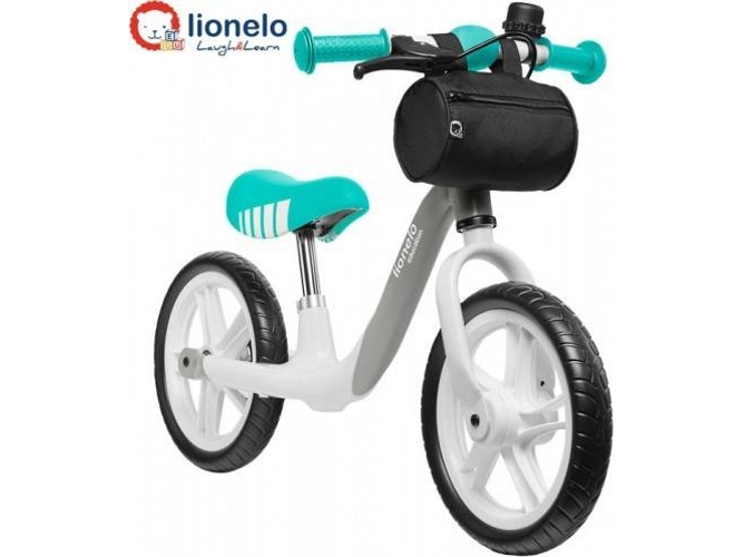 Bicicleta Lionelo De equilibrio arie graphite para niños hasta 30 kg ruedas 12 pulgadas freno manillar y ajustables