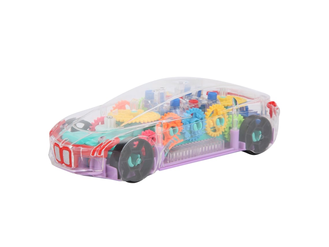Coche Eléctrico De Juguete Con Luces Y Música, Carrocería Transparente, Engranajes Visibles, Regalo Para Niños De 1 A 6 Años.
