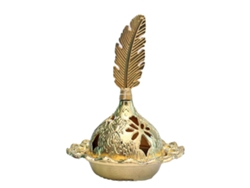 Incensário Retrô de Metal Dourado Anti ferrugem para Decoração e Aromatização em Ambientes