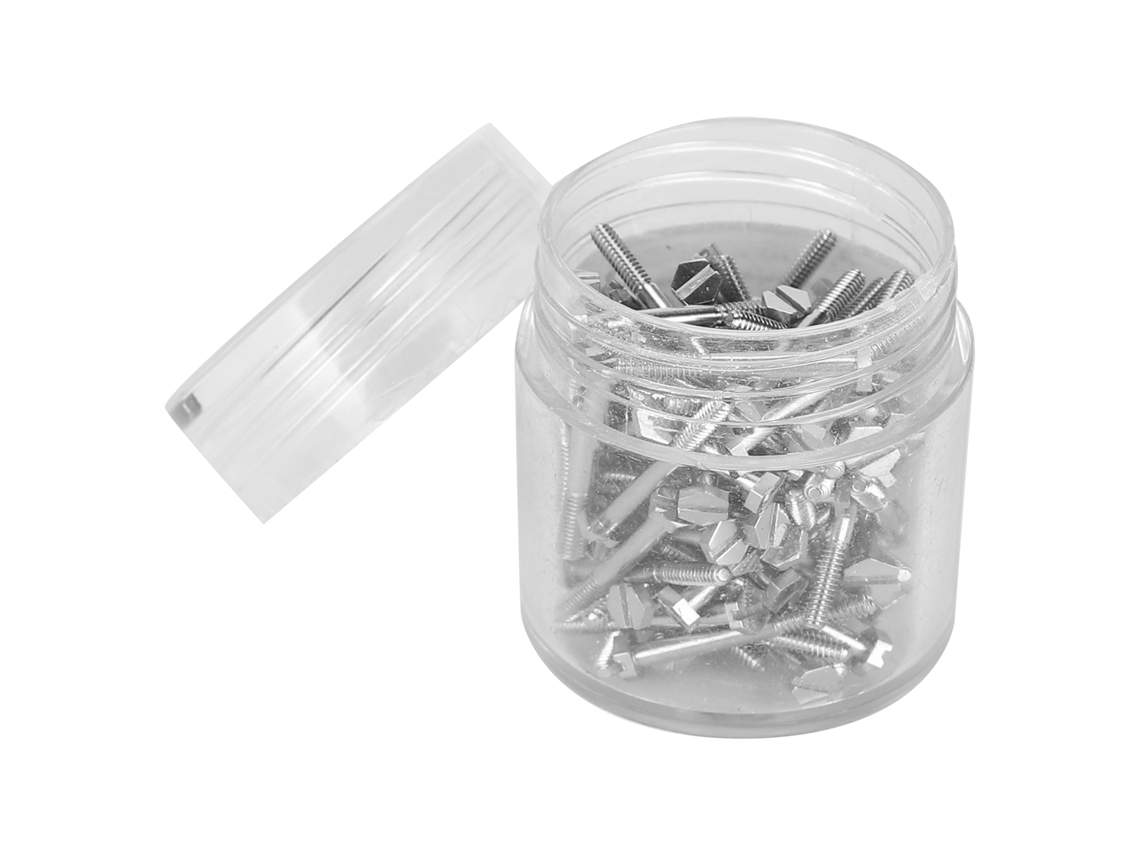100 Tornillos De Cabeza Plana Con Ranura Para Reparación De Relojes Y Teléfonos Móviles
