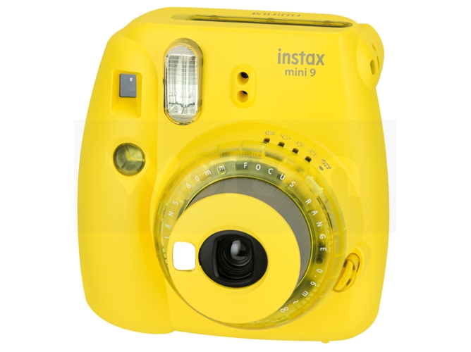Kit Cámara Instantánea FUJIFILM Instax Mini 9 Clear (Amarillo - Obturación: 1/60 s - 2x Pilas AA - 62x46mm)
