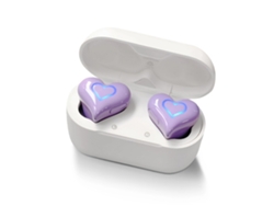 Auriculares inalámbricos con forma de corazón actualizados con luz, luminosos, con estuche de carga y sonido estéreo de alta fidelidad.