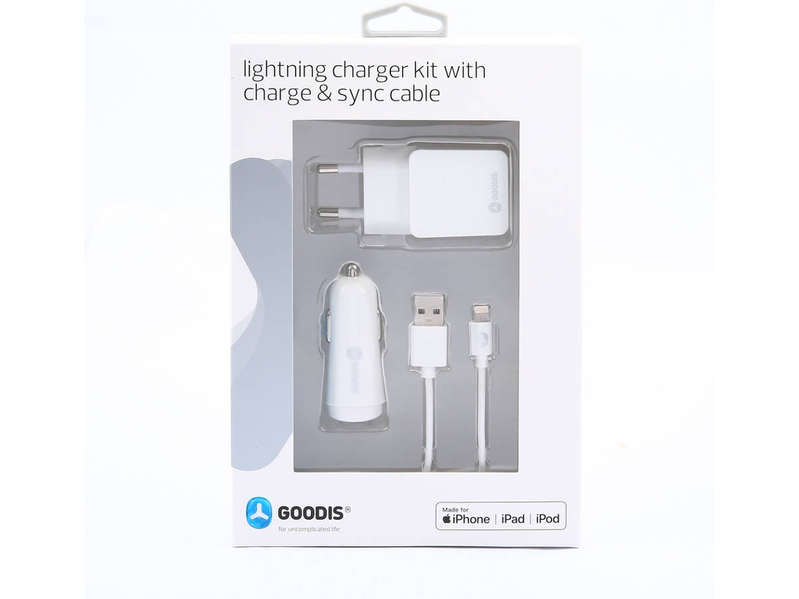 KIT Cargador Lightning GOODIS GKL4766WH Blanco