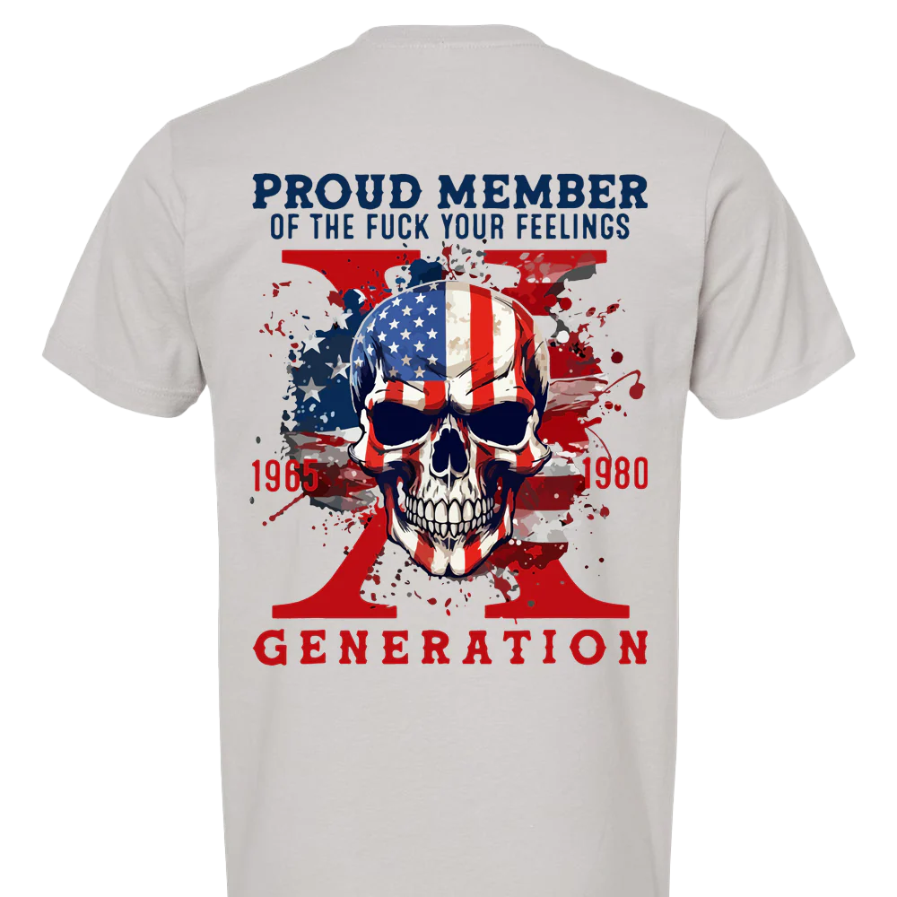 Proud Member Gen X T-shirt Unisex Rockinstone Size:xl