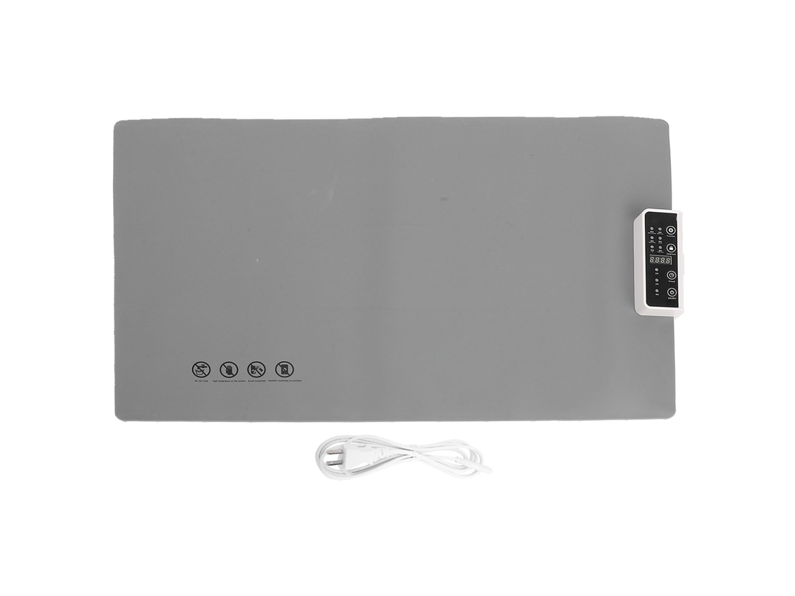 Toalha Aquecedora De Alimentos Silicone Elétrica Plegável Com 5 Níveis De Temperatura E Temporizador Us Plug 110v Cinza