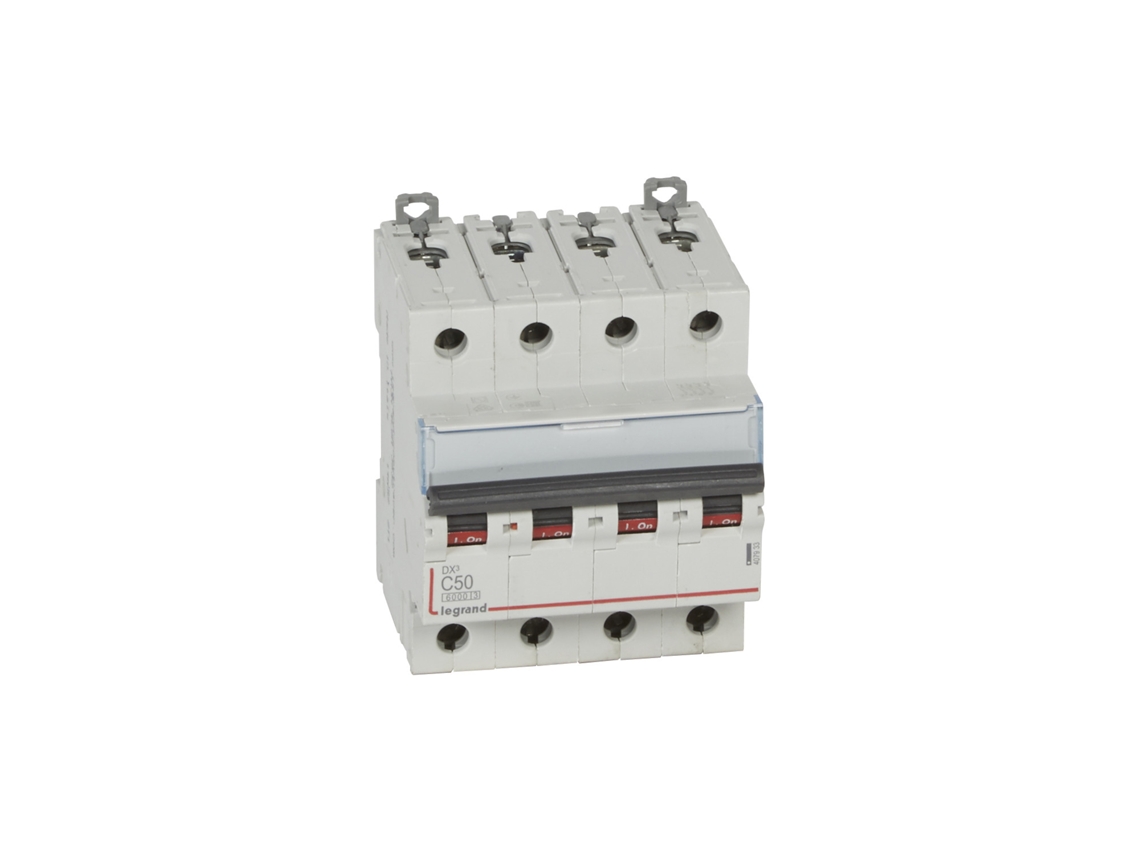 Interruptor Magnetotérmico Industrial 4P 6/10kA 50 A Curva C LEGRAND DX³ 407933 LEDKIA