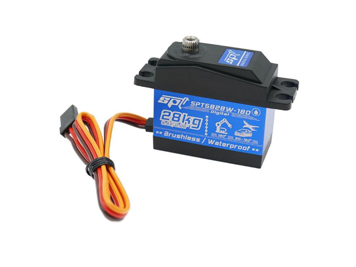 Spt5828w-180 Waterproof Brushless High-speed Servo 28kg Torque Digital Servo For Rc Cars And Robots