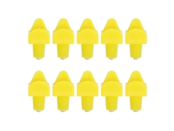 10 bebederos automáticos de plástico amarillo para aves de corral.