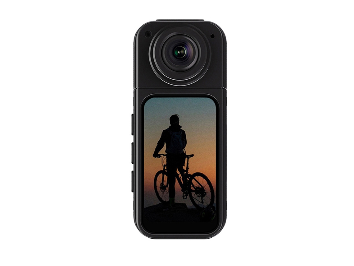 Mini cámara de acción MDUG de 2.7K con grabadora Wi-Fi, pantalla gran angular de 180 grados y pantalla de 1.47 pulgadas (64 g)