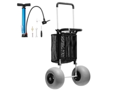 Carrito de playa grande con ruedas Succebuy - Ruedas de globo de 12 pulgadas para playa y jardinería