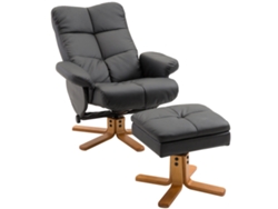 Puf, Reclinable, Almacenamiento, 80x86x99cm, Negro