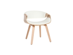 Silla Nórdica Blanco Y Madera Clara Aramis MILIBOO