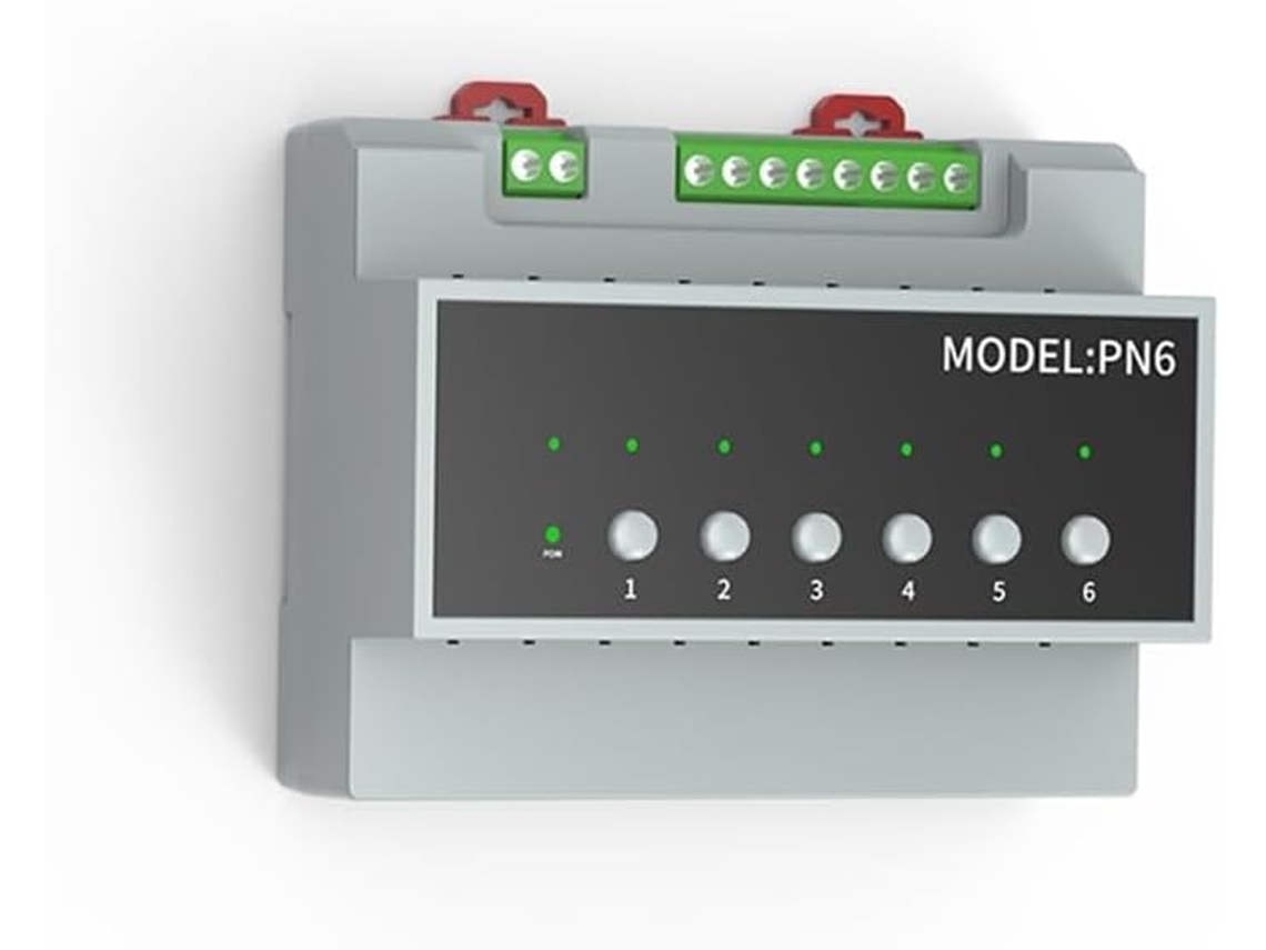 Módulo De Relés De 6 Canales Para Zigbee Tuya, Control Remoto De Automatización (110v-240v), Gris