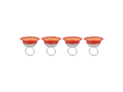 4 Comederos De Anillo Multifuncionales Pequeños Y Portátiles Para Colibríes - Amarillo