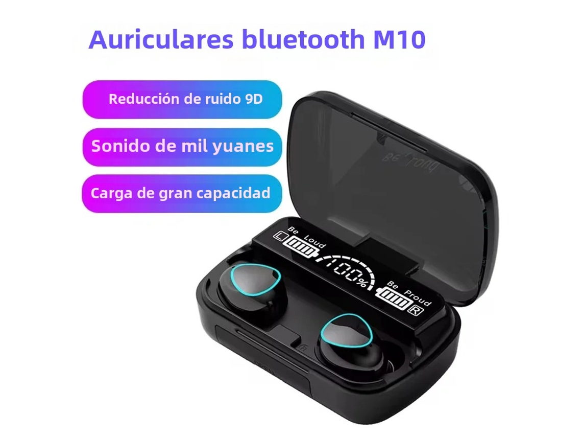 Auriculares Inalámbricos Bluetooth, Pantalla Led, Sonido Estéreo Hifi, Diseño Resistente Al Agua Y Manos Libres.