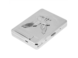 Estuche metálico 2 en 1 para cigarrillos con encendedor eléctrico recargable por USB - Silvereagle