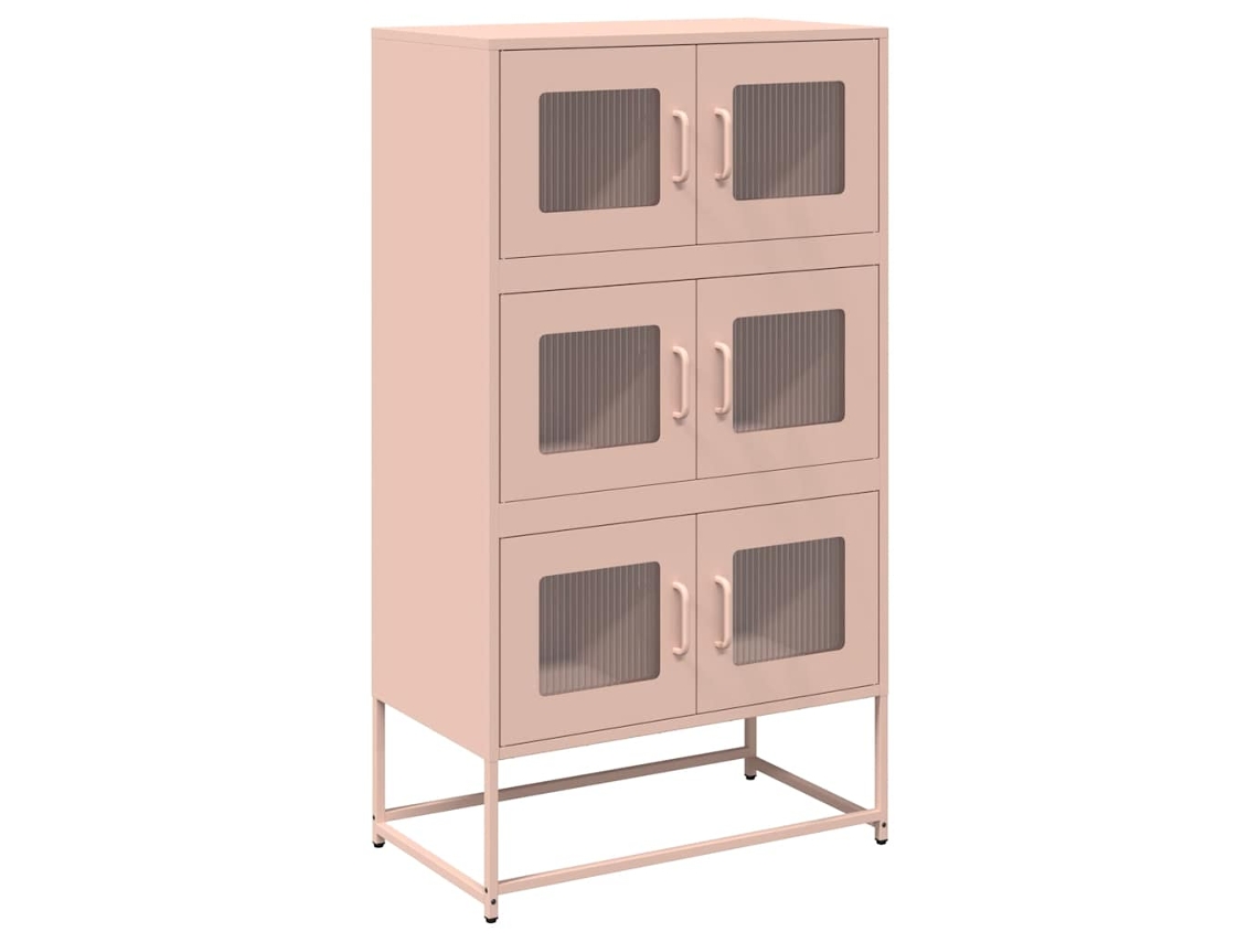 Aparador VIDAXL Rosa Acero (68x39x123cm)