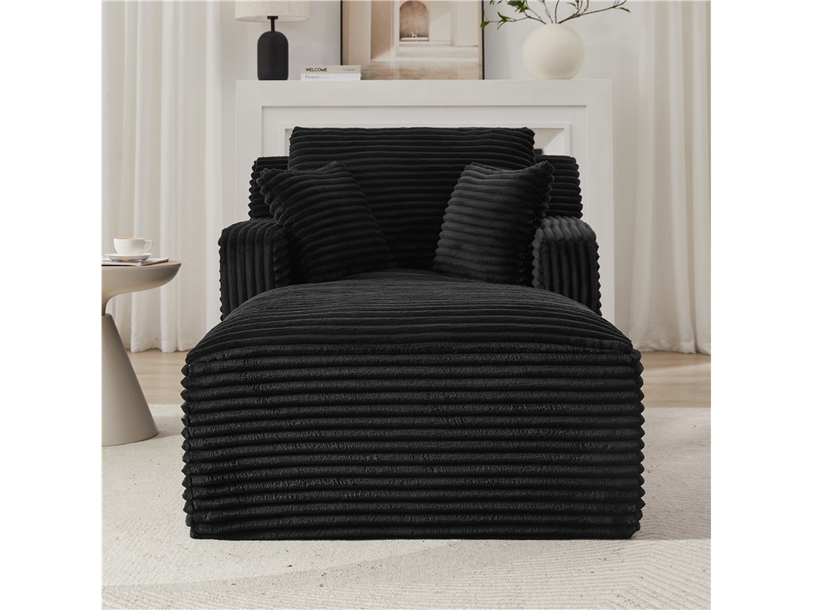 Sofá Chaise Longue De Pana Sofá Cama Reclinable Sin Montaje Salón Oficina