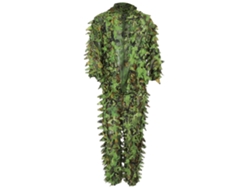 Traje De Camuflaje 3d De Hojas Verdes Ghillie Con Chaqueta Y Pantalones Para Caza
