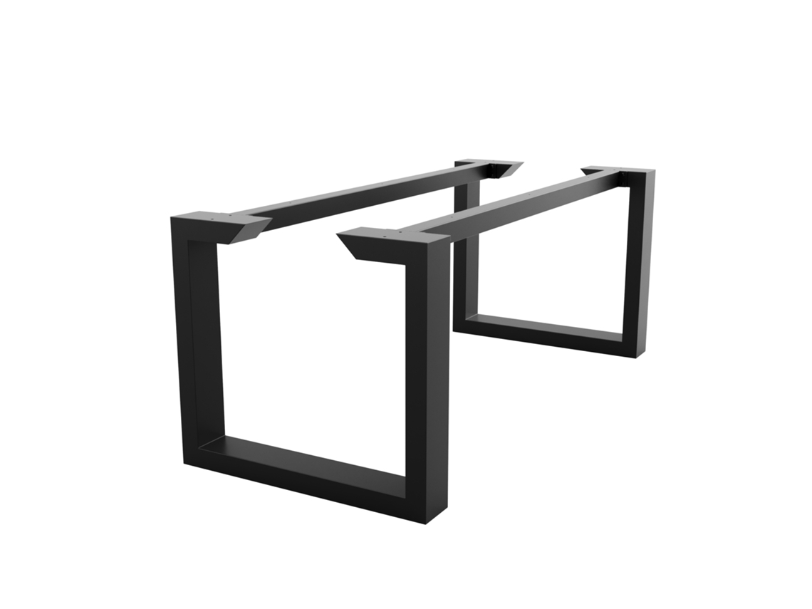 Pata de Mesa METALOPRO Eta Epox Extreme En Metal Rectangular Revestimiento En Polvo Diseño Industrial Robusto 180X80X72Cm