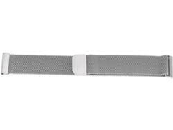 Pulsera Leyt para reloj inteligente, transpirable, de acero inoxidable suave de 18 mm para fiestas Jortmrd (plateada)