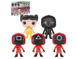 Paquete de 5 figuras de calamar de 10 cm, diseños surtidos. Presentadas en blíster. Presa.