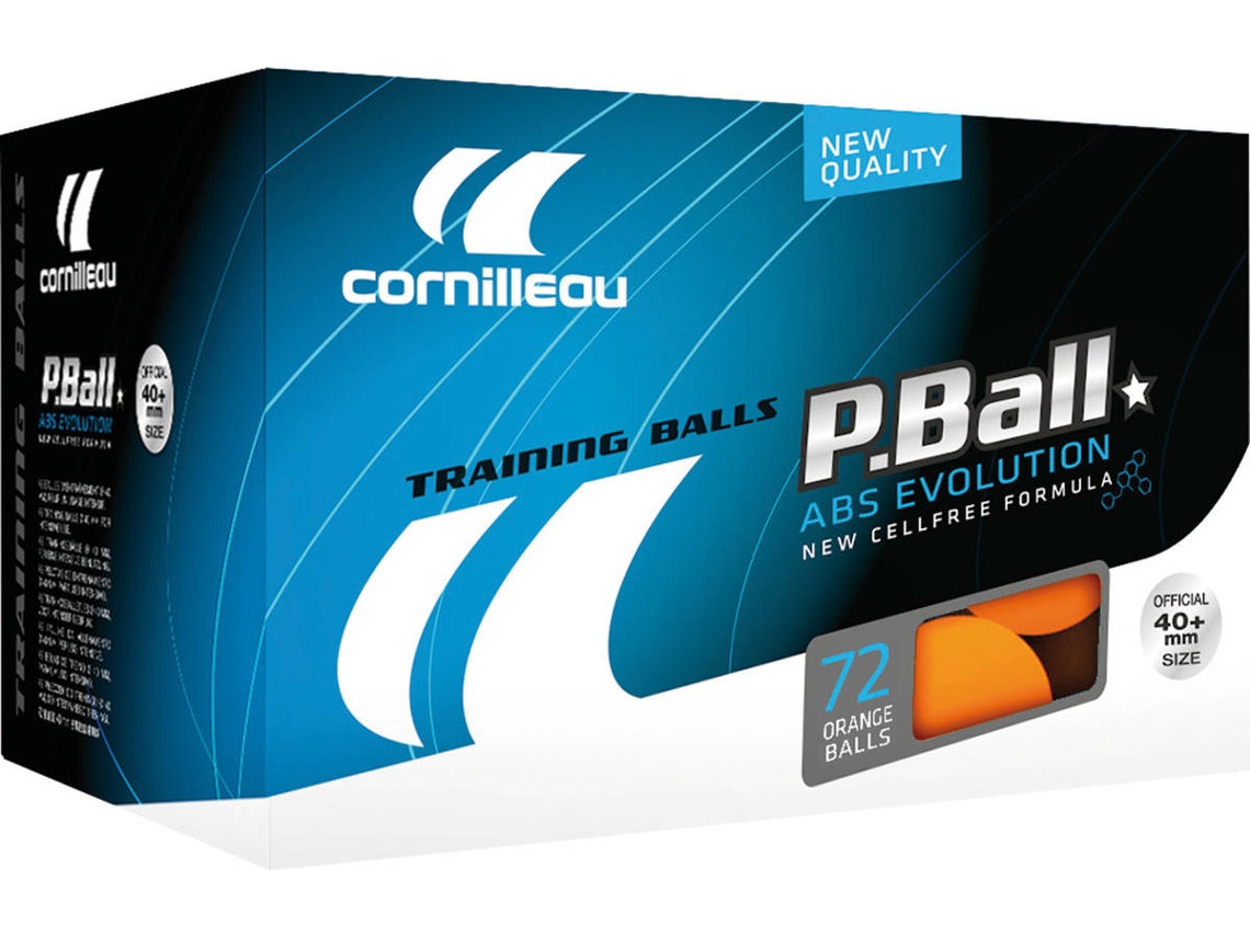 Pelotas De Tenis De Mesa CORNILLEAU P-Ball  Naranja 72 Piezas.