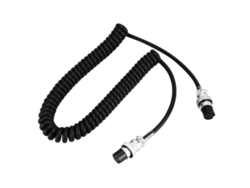 Cable de micrófono de 8 pines con dos conectores de aviación para transceptores de radio