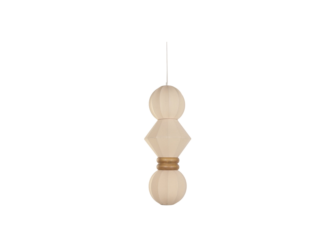 Lampara Techo Fibra Bolas Blanco 43x43x112cm