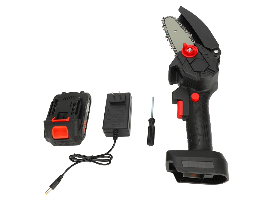 Motosierra Inalámbrica De Iones De Litio De 3000 Rpm, Portátil Y Recargable De 4 Pulgadas Para Trabajos De Carpintería En El Hogar.