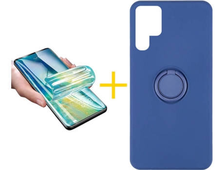 Carcasa + Protector de Pantalla para Samsung Galaxy S22 Ultra 5G SKYHE Azul Oscuro