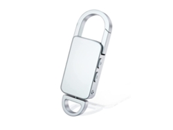 Grabadora de voz portátil con llavero de 16 GB, con reducción de ruido activada por voz para conferencias, entrevistas y reuniones, Yizhood (plateada)