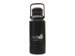 Botella Térmica De Acero Inoxidable De 1500 Ml, A Prueba De Fugas, Ideal Para Camping Y Deportes. Gran Capacidad. Color Negro.