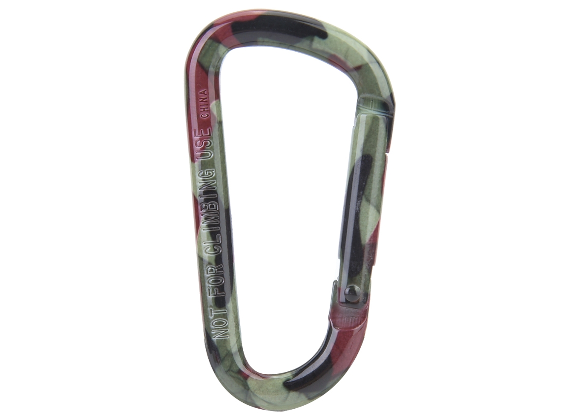 Mosquetón Tipo D De Aleación De Aluminio Con Gancho De Suspensión Y Llavero Para Montañismo, 6*3,1 Cm