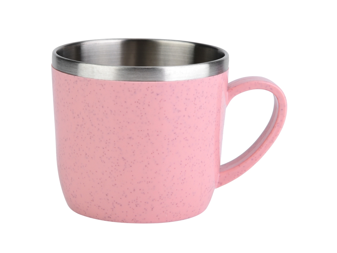 RNEMITERY Mejora tu experiencia con el café: Vaso de acero inoxidable con pajita de trigo, diseño al vacío que garantiza aislamiento térmico, perfecto para la o