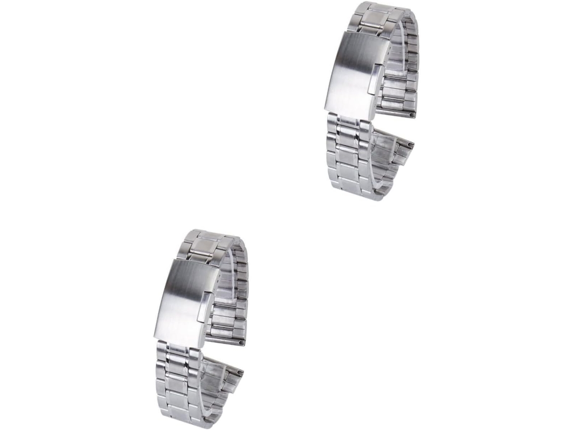 2 Piezas Banda Reloj Acero Inoxidable Práctica Correa Reemplazo 20 Mm