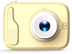 Cámara digital para niños de 20 millones de píxeles HD con enfoque automático y doble lente, color amarillo