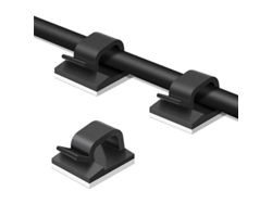 50 Clips Adhesivos Para Cables, Organizador De Cables Duradero Para Coche, Oficina Y Hogar (negro)