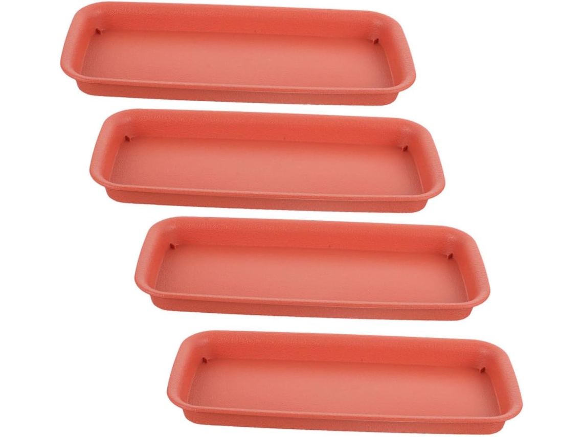 Bandeja Rectangular De 4 Piezas Para Recoger Agua De Macetas