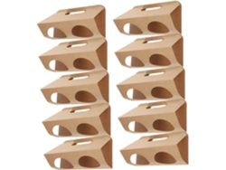 Soporte Portátil De Papel Kraft Para 10 Vasos Con Doble Compartimento Para Llevar Bebidas Frías Y Calientes.