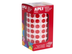 Gomets Autoadesivos APLI en Rollo - Circular - Ø11Mm - Rojo