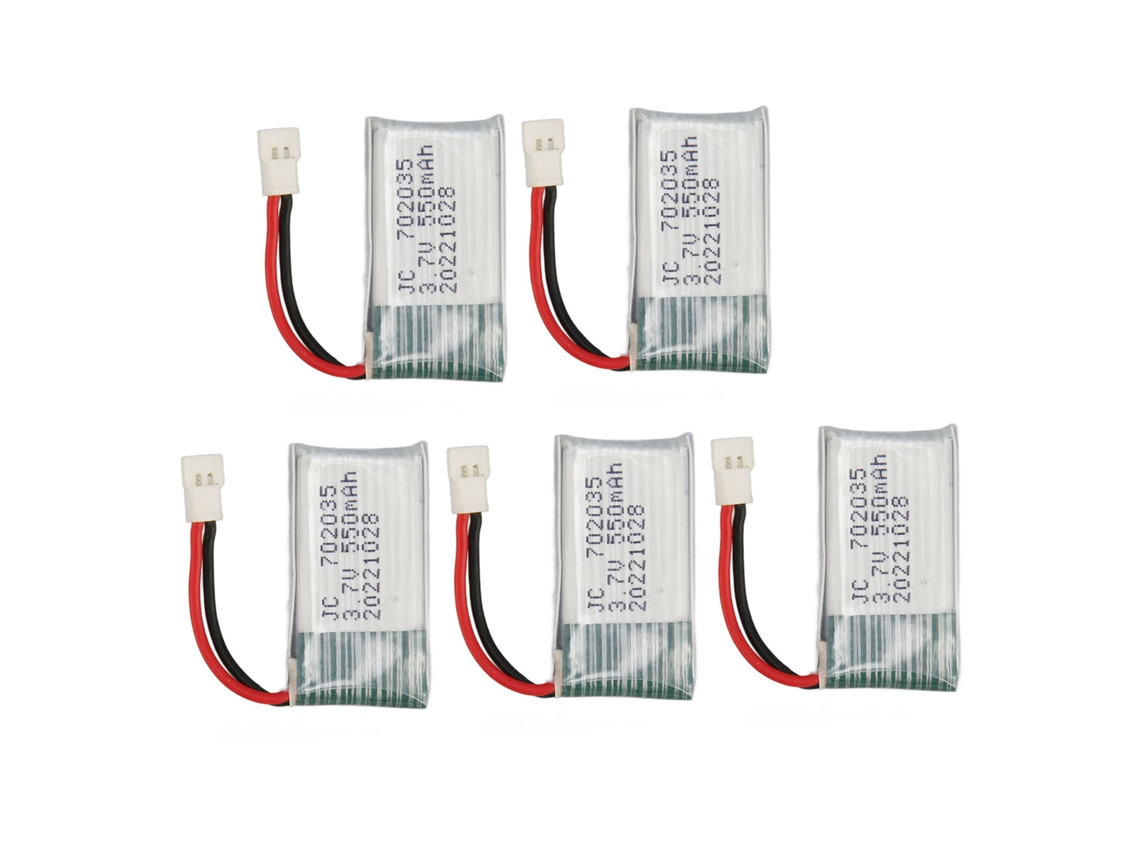 5 Baterías De 3,7 V Y 550 Mah Para Drones Hubsan X4 H107 H107l H107d Mjxrc F47 Dfd F180, Accesorios Para Uav Y Control Remoto.