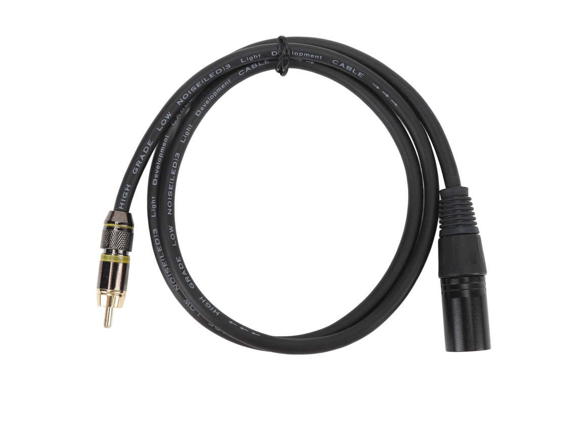Cable Xlr Macho A Macho Ofc Con Conectores Chapados En Oro Para Amplificador, Mezclador Y Micrófono.
