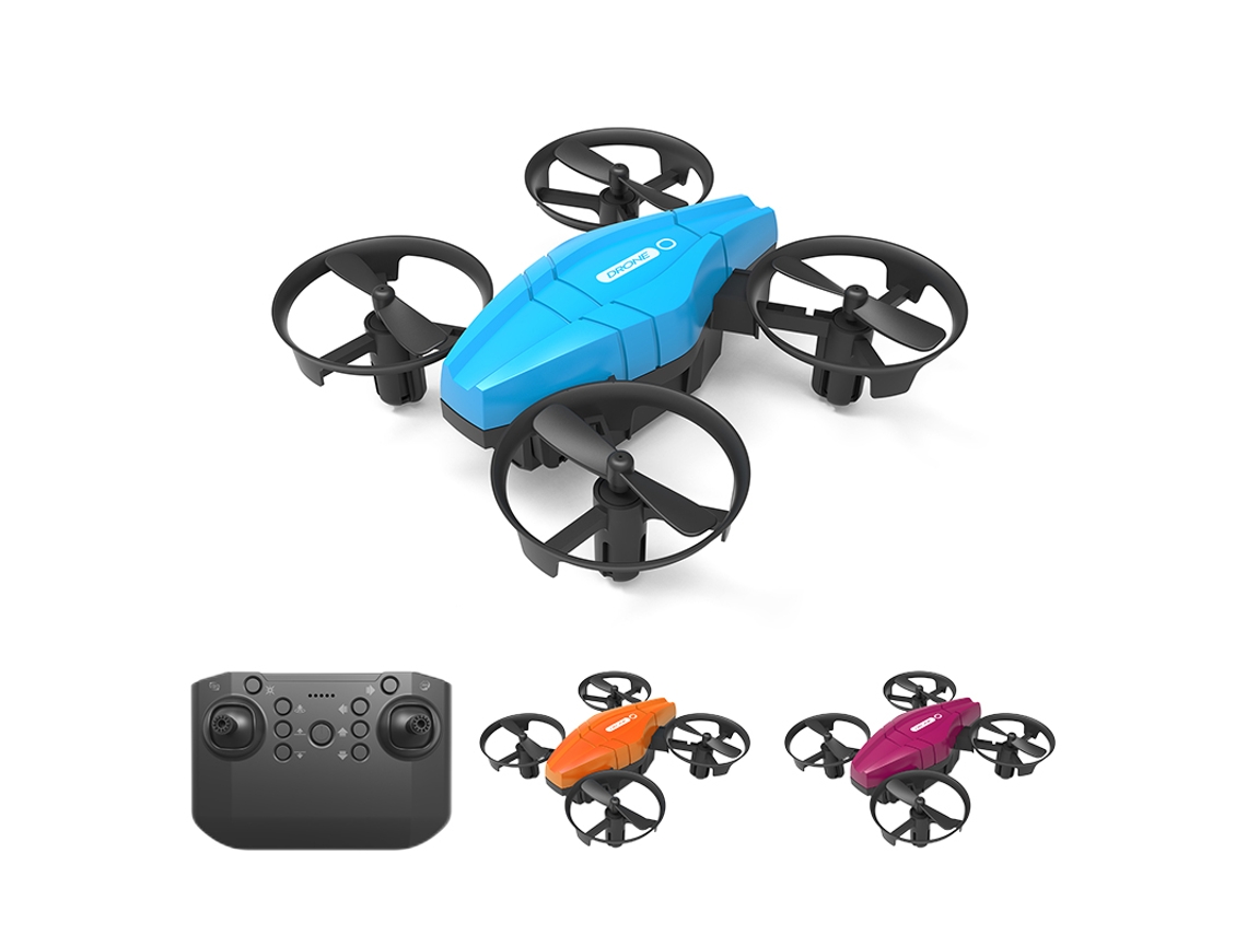 Mini dron con control remoto GT1 para niños (Duración de la batería: 8 min - 3 baterías - Azul)