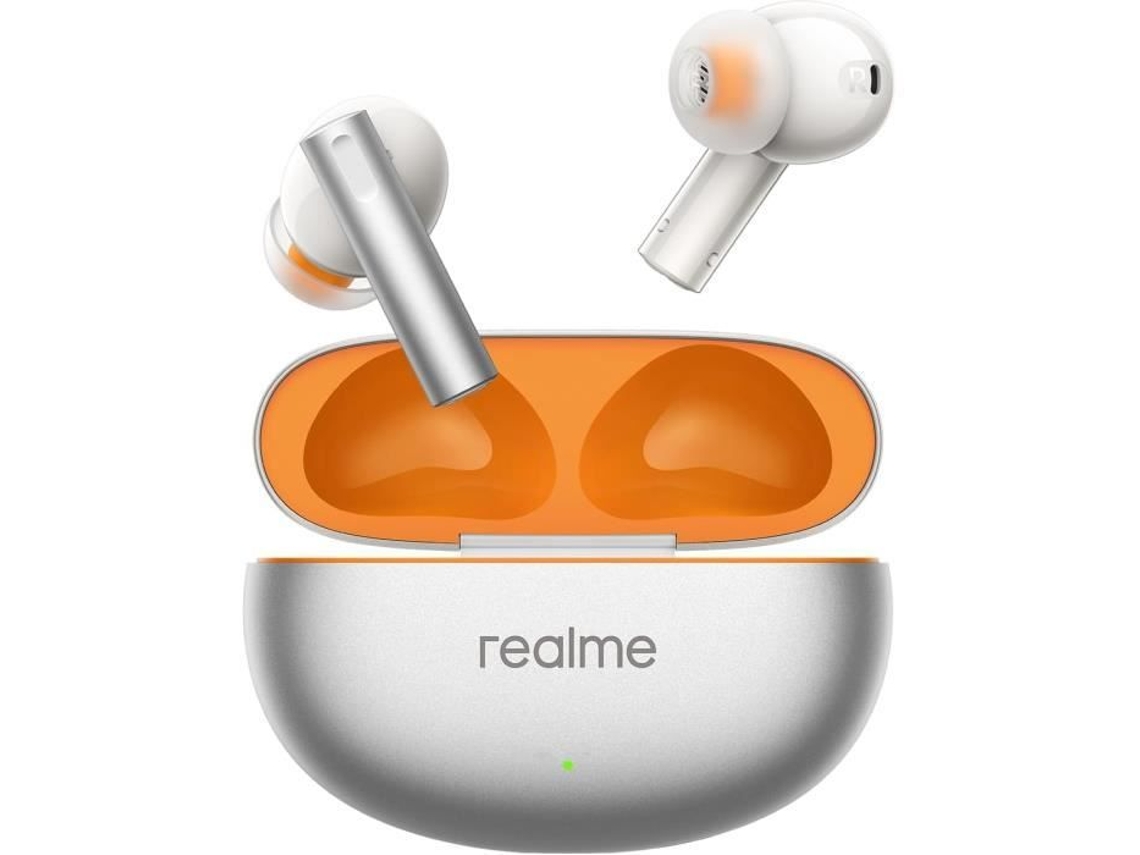 Auriculares inalámbricos Realme Buds Air 6 de 12,4 mm con cancelación activa de ruido y 40 horas de duración de la batería.