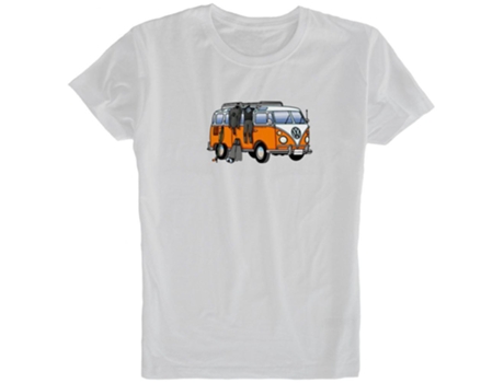 Camiseta de Hombre para Buceo KRUSKIS Hippie Van Spearfish Blanco (M)