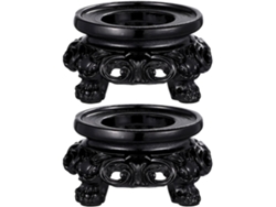 Soporte Cristal Resina 2 Unidades Hueca Única Duradera Decoración Oficina Hogar Portátil Elegante Bola Base