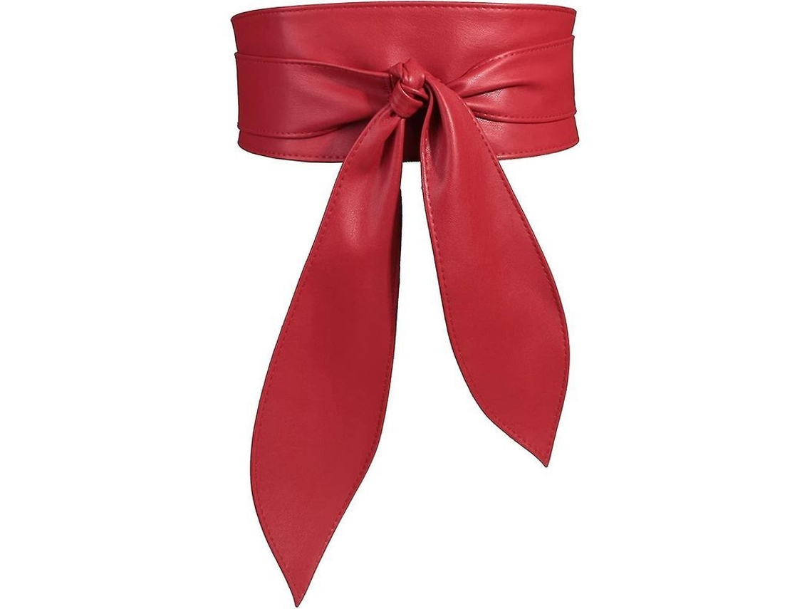 2026-cinturón Ancho De Piel Suave Para Mujer Con Nudo Bow Elegante Ajustable Para Vestidos Y Faldas